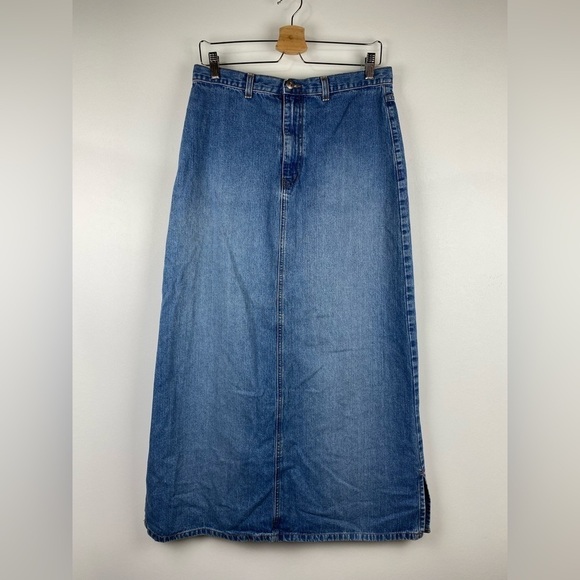 Vintage Maurice’s 90s Denim Maxi Skirt, Size 11 - Picture 1 of 9